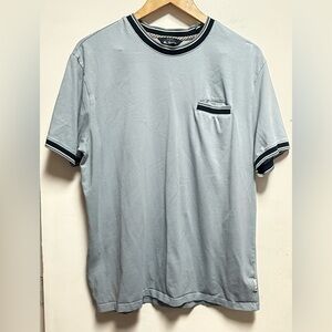 Ben Sherman Light Blue T-Shirt with Black Accents Size L